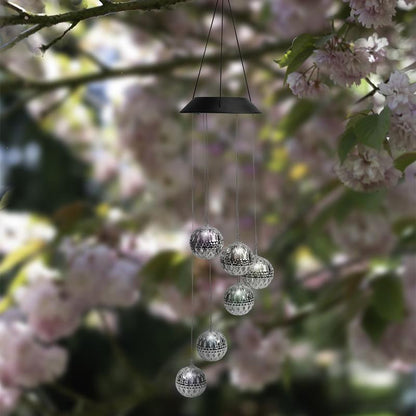 LunaBreeze Chime – Amuleto de Luz Solar para Jardín Resistente a la Intemperie