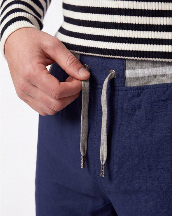 Coastal — Pantalones cortos con cordón y parche de cuero para hombre