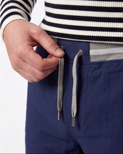 Coastal — Pantalones cortos con cordón y parche de cuero para hombre