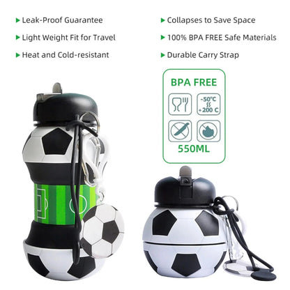 SportSip – Vaso de silicona plegable con forma de pelota deportiva