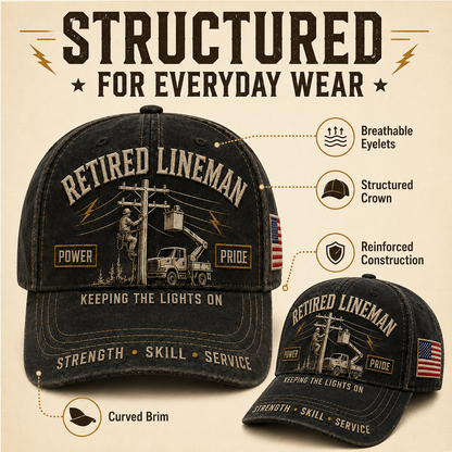PowerGuard – Gorra conmemorativa del liniero jubilado