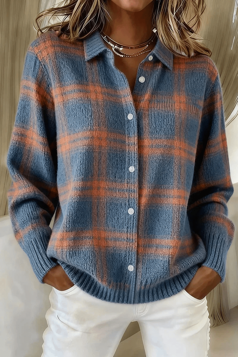 ChicWeave – Cardigan mit Karokragen