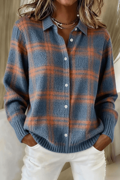 ChicWeave – Cardigan mit Karokragen