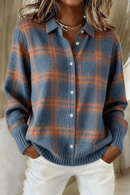 ChicWeave – Cardigan mit Karokragen