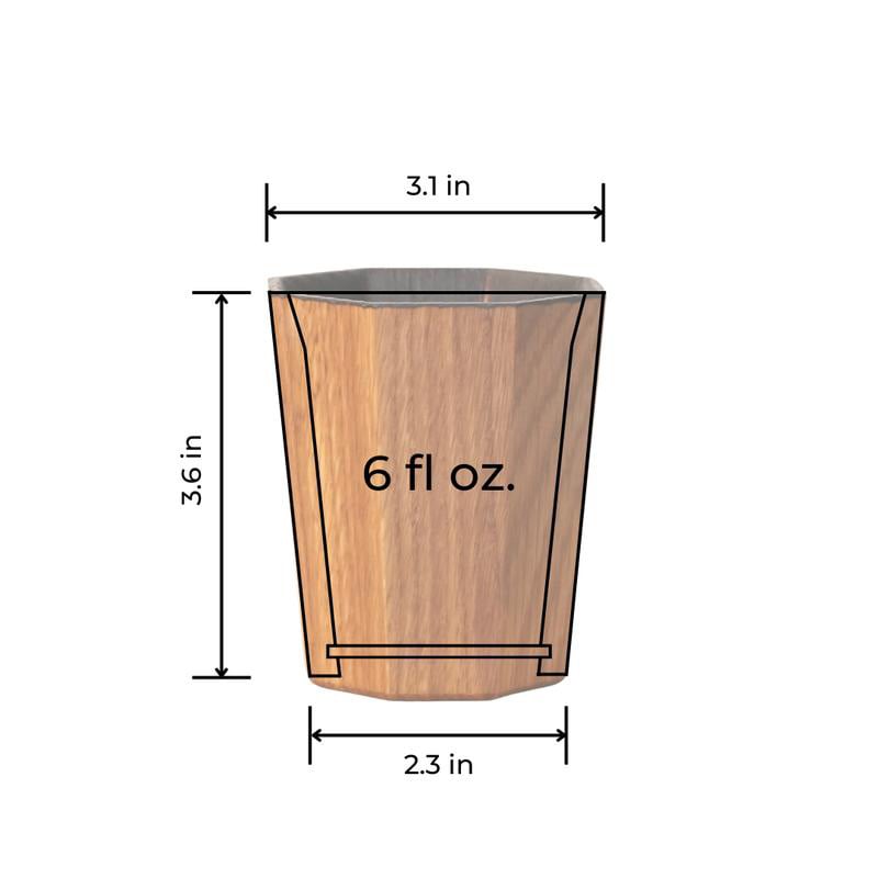 BourbonCraft – Whiskey-Becher aus Weißeiche