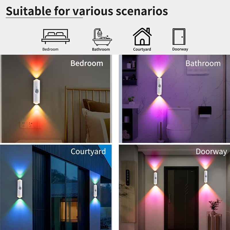 AquaGlow – Luz ambiental LED inteligente recargable con sensor de movimiento