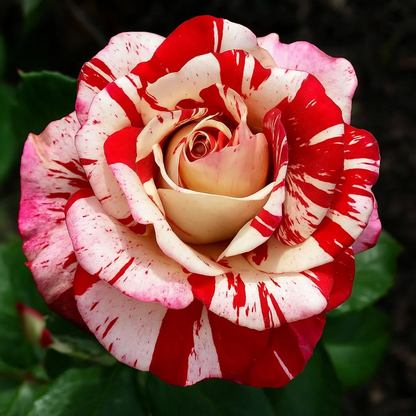 RoseLuxe – Semillas de Rosas Raras Bicolores Rojas y Blancas