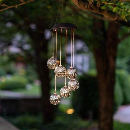 LunaBreeze Chime – Amuleto de Luz Solar para Jardín Resistente a la Intemperie