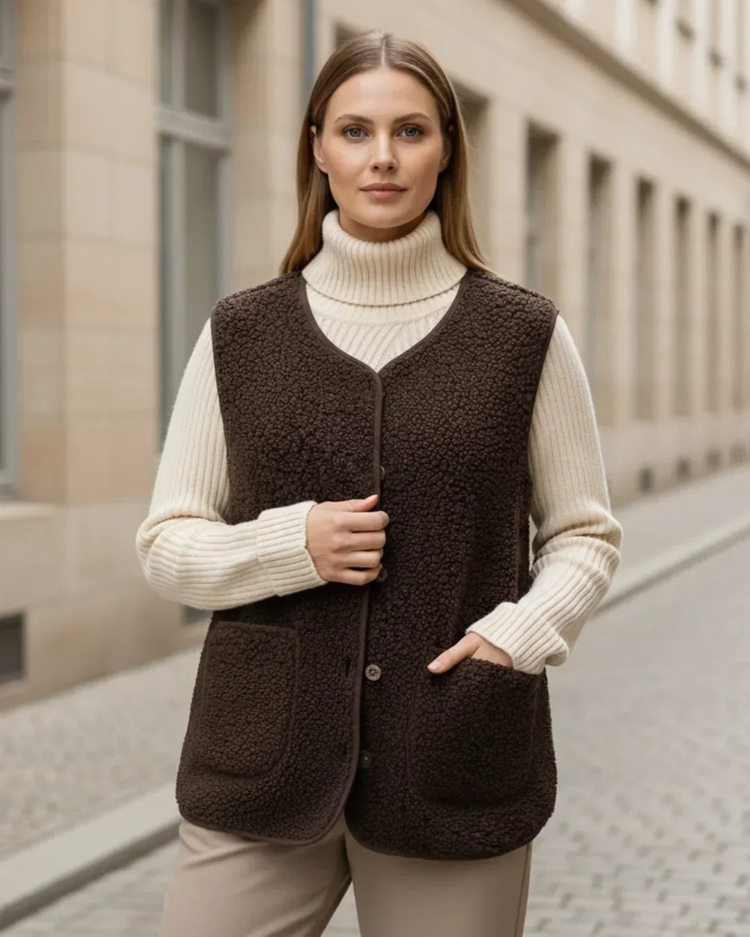Solene™ – Pariser Wollstrickjacke für mühelose Eleganz