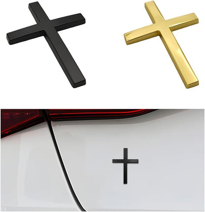 FaithRide – 3D-Metall-Kreuz-Autoaufkleber