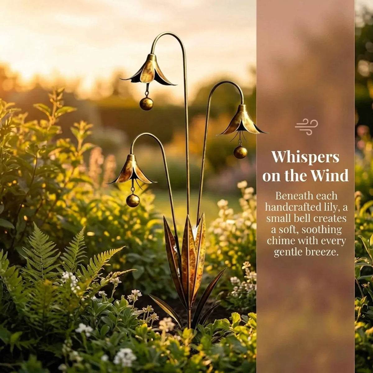 WhisperLily – Estaca con campana de jardín