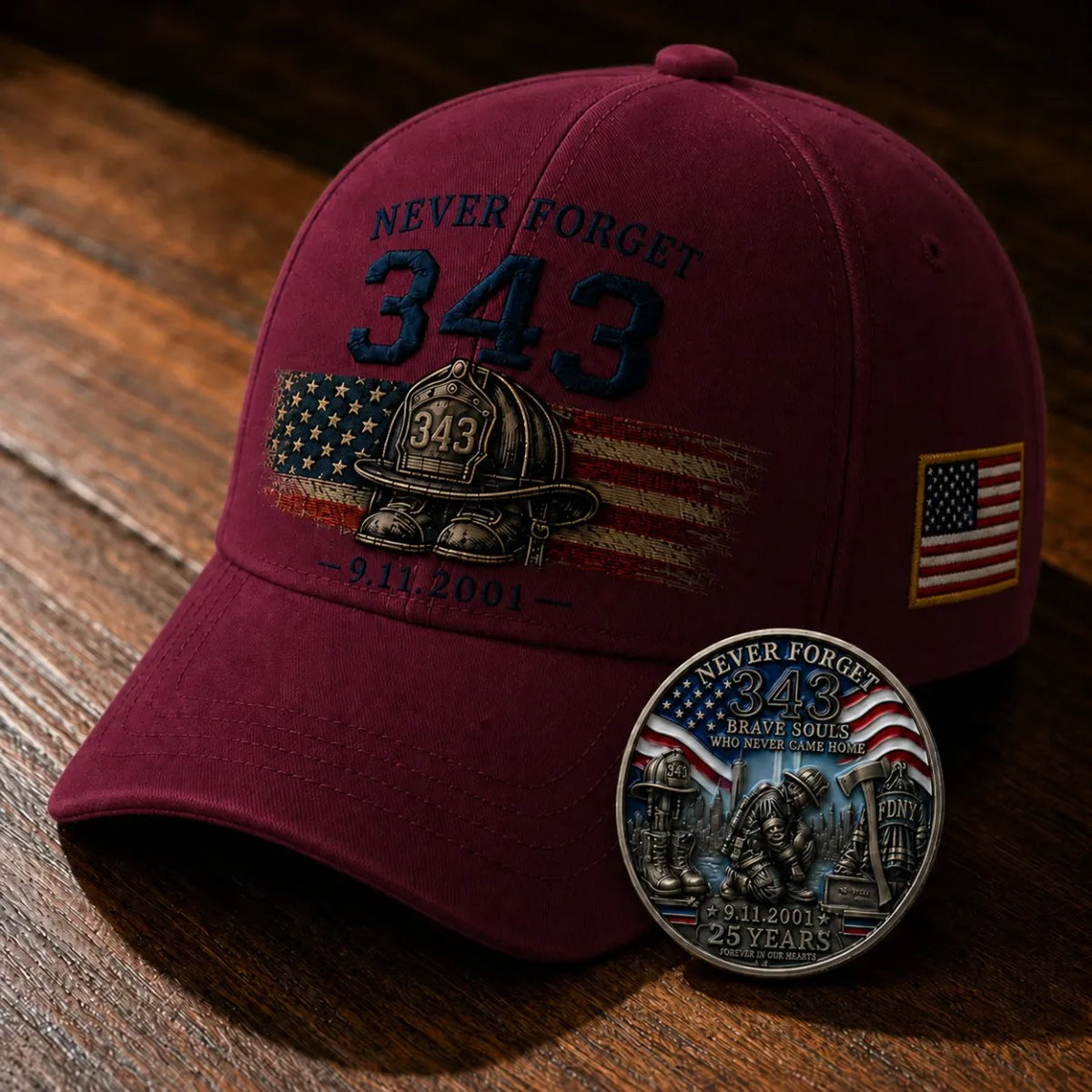 ValorMark – Gorra conmemorativa premium 343 Memorial Legacy