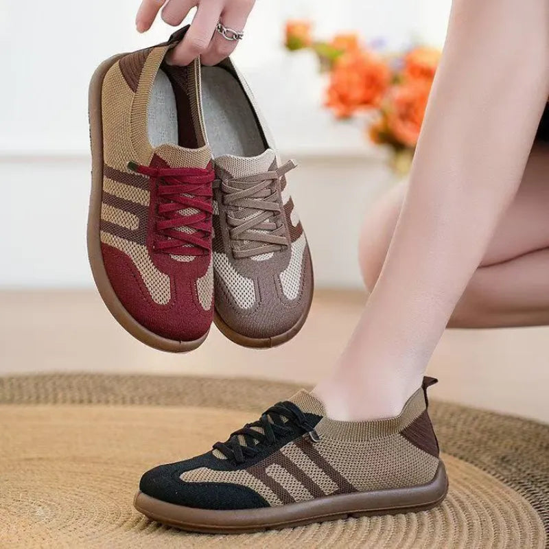 ErgoNova™ – Orthopädischer Damen-Sneaker mit atmungsaktivem Strickgewebe