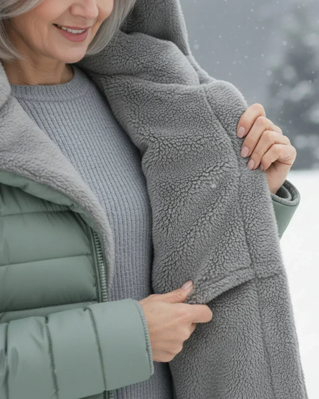 Olivia™ – Isolierte Winterjacke mit Sherpa-Kapuze