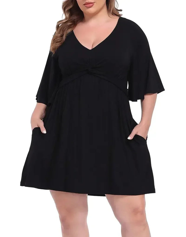 CurvaBelle - Vestido corto de talla grande