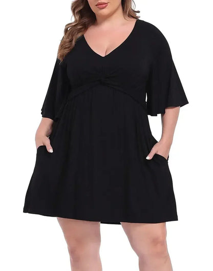 CurvaBelle - Vestido corto de talla grande