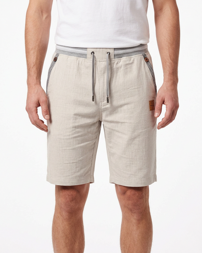 Coastal — Pantalones cortos con cordón y parche de cuero para hombre