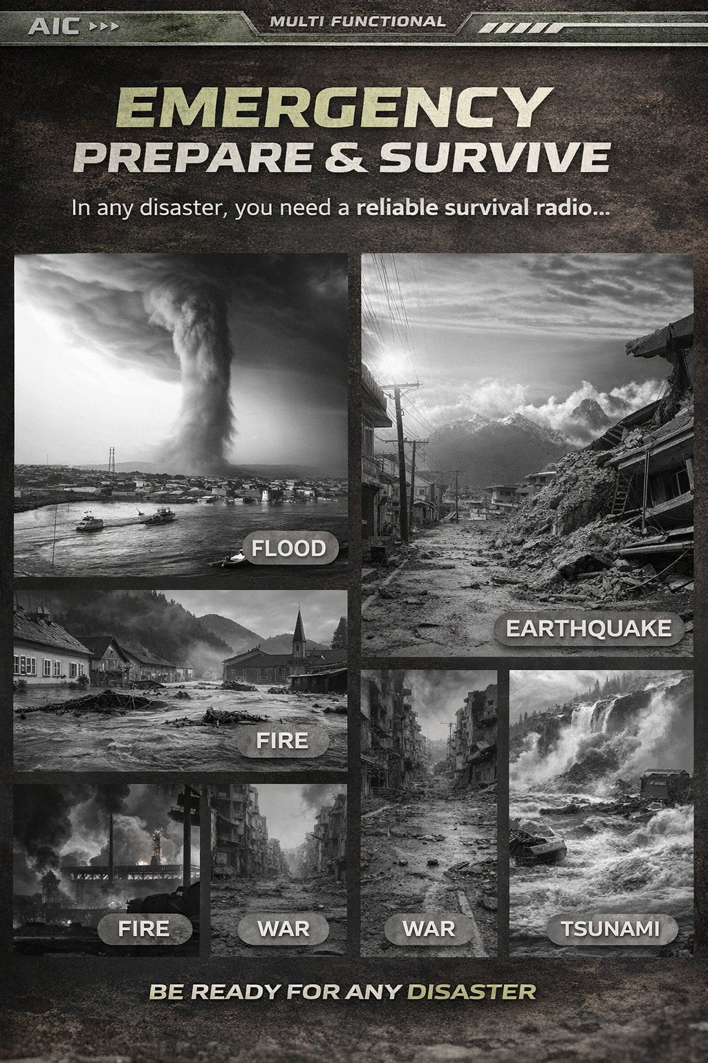 PowerCast Elite – Radio de emergencia 4 en 1
