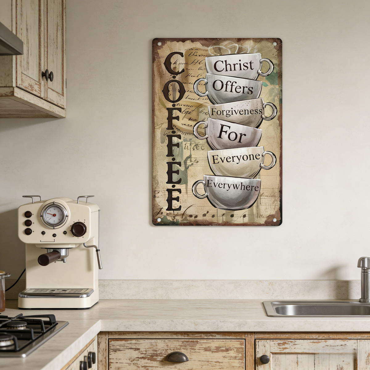 SoulLight – Placa de pared metálica inspirada en la fe