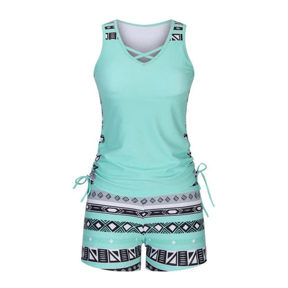 BeachBloom – Dezenter Bohemian-Tankini mit Shorts