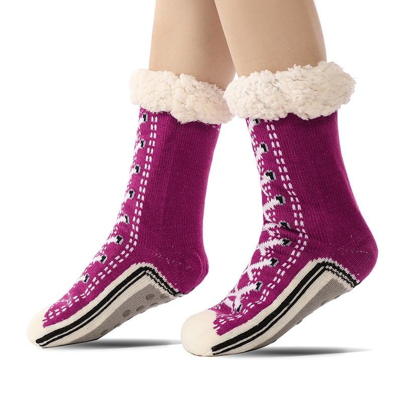 ToastyToes - Calcetines tipo pantufla de forro polar antideslizantes