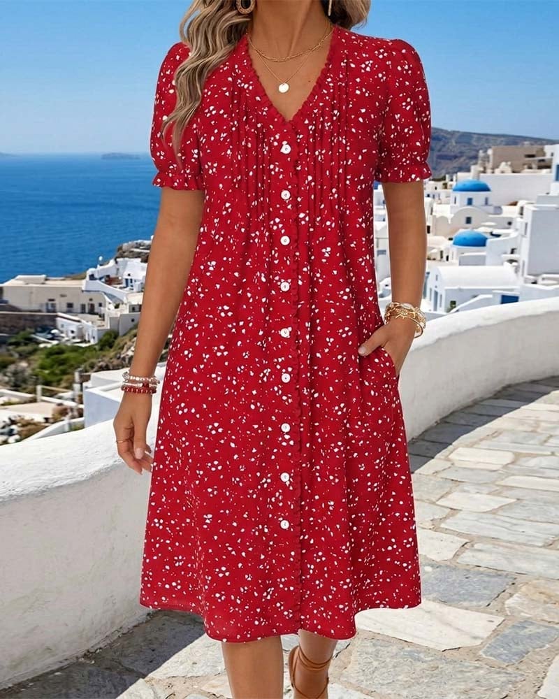 ElegantEase – Atmungsaktives Kleid mit Taschen