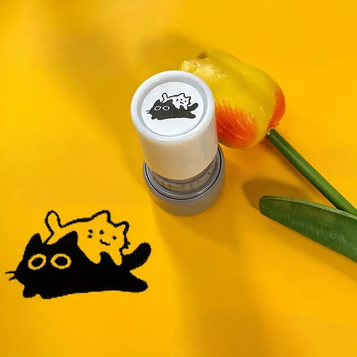 MeowMark – Juego de sellos con patrón de gatos