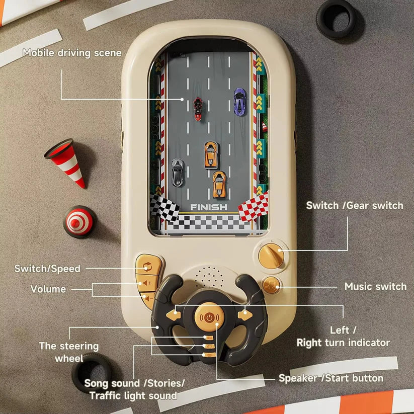 RacePilot – Caja de juego con control de dirección