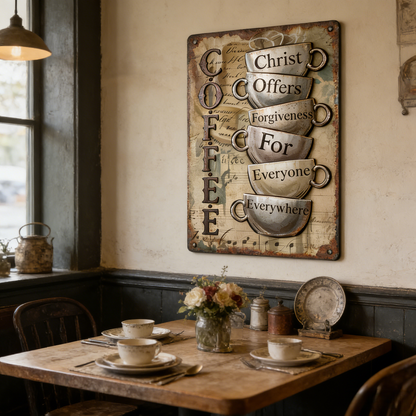 SoulLight – Placa de pared metálica inspirada en la fe