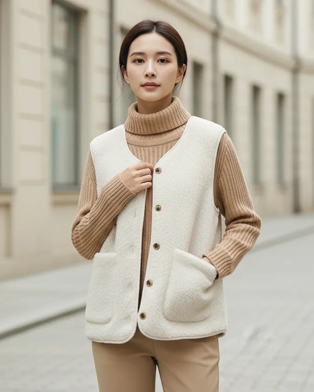 Solene™ – Pariser Wollstrickjacke für mühelose Eleganz
