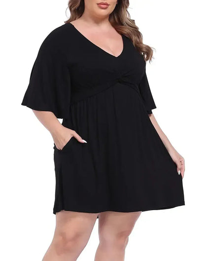 CurvaBelle - Vestido corto de talla grande