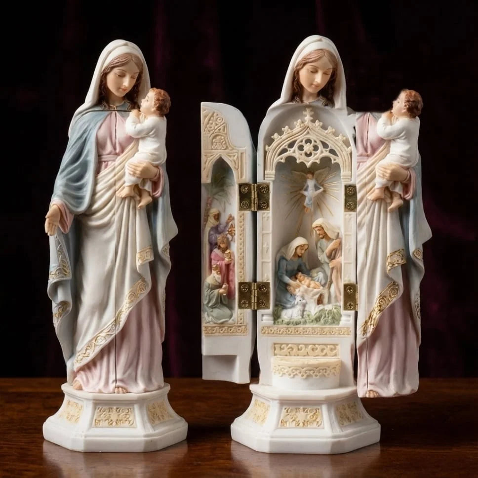 Nacimiento celestial - Tríptico de la Natividad renacentista
