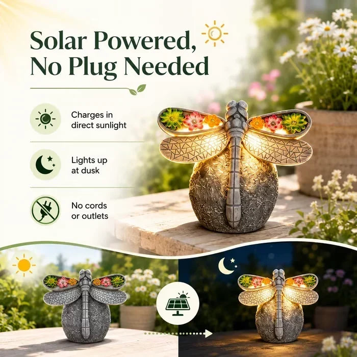 GlowWing – Luz solar para jardín con forma de libélula