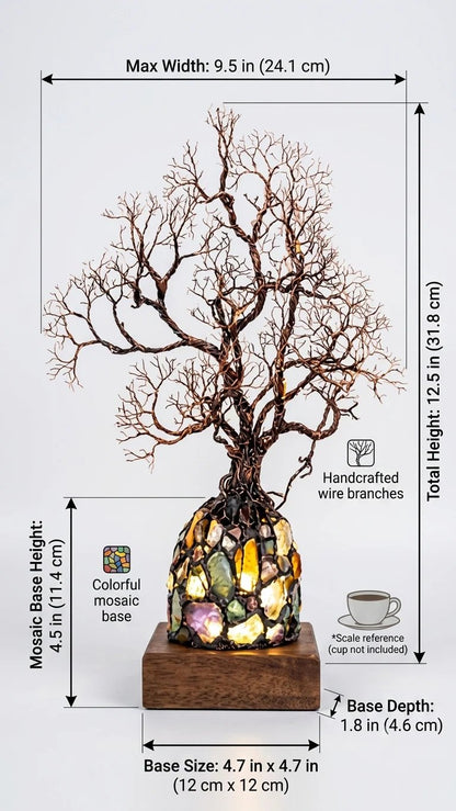 LumiTree – Lámpara elegante de cristal con forma de árbol