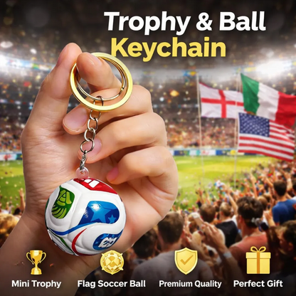 🔥Compra 1 y Llévate Otro GRATIS: ¡Comparte la Pasión!⚽🏆 Llavero Trofeo Copa Mundial 2026