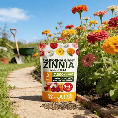 PurePetal – Semillas de zinnia para flores heirloom vibrantes