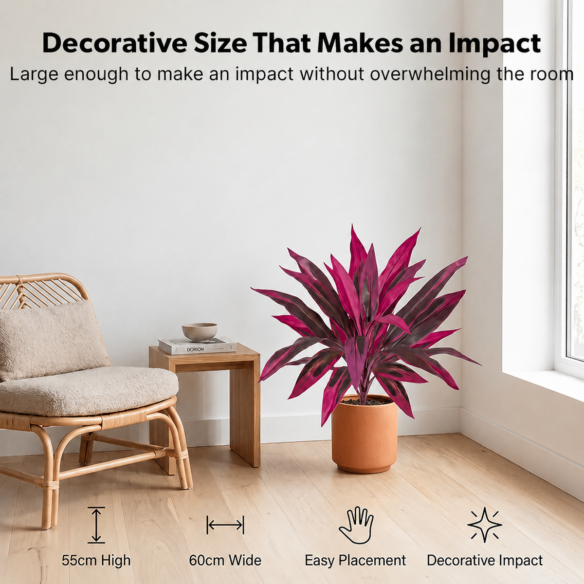UrbanJungle – Juego de dúo de plantas tropicales artificiales