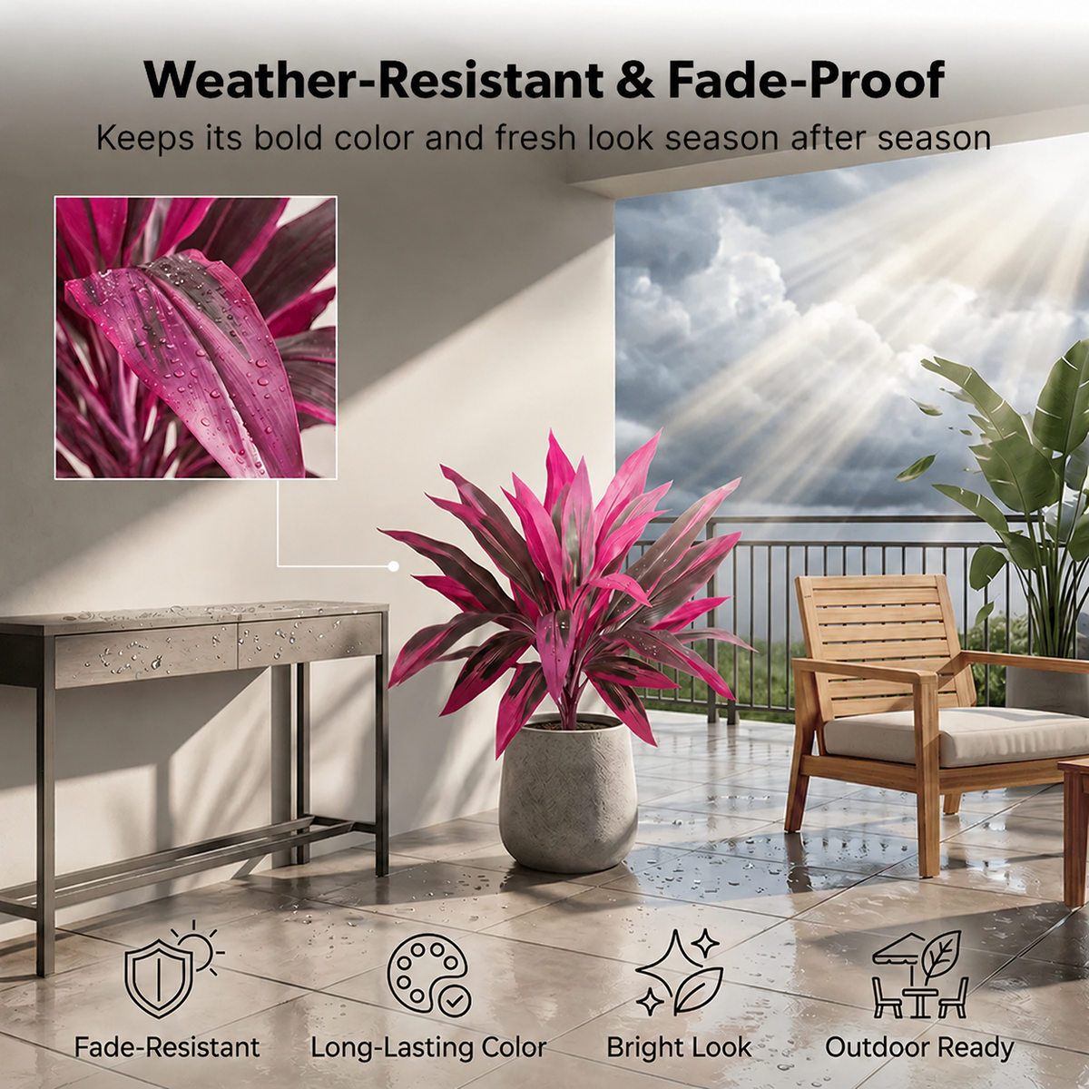 UrbanJungle – Juego de dúo de plantas tropicales artificiales