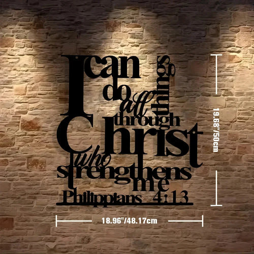 ChristStrength – Arte de Pared Inspiracional con Versículos Bíblicos