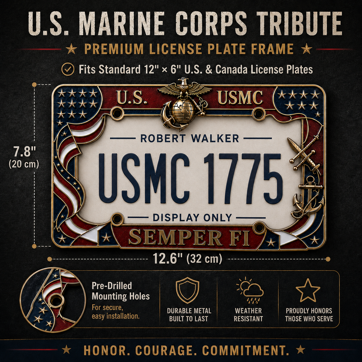 MarinePride – Semper Fi Chasis de Automóvil