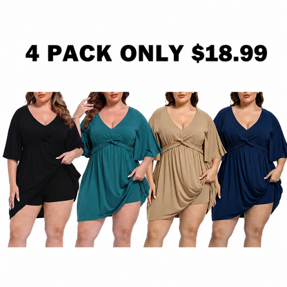 CurvaBelle - Vestido corto de talla grande