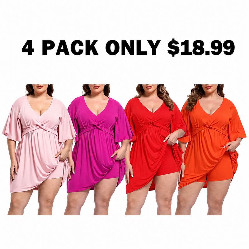 CurvaBelle - Vestido corto de talla grande