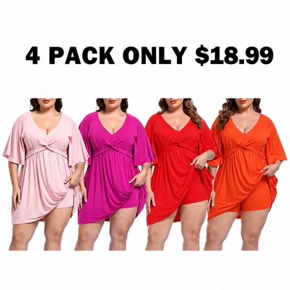 CurvaBelle - Vestido corto de talla grande