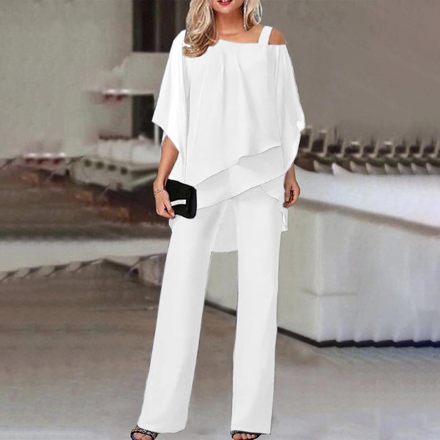 PureLuxe – Conjunto de gasa superpuesta para mujer