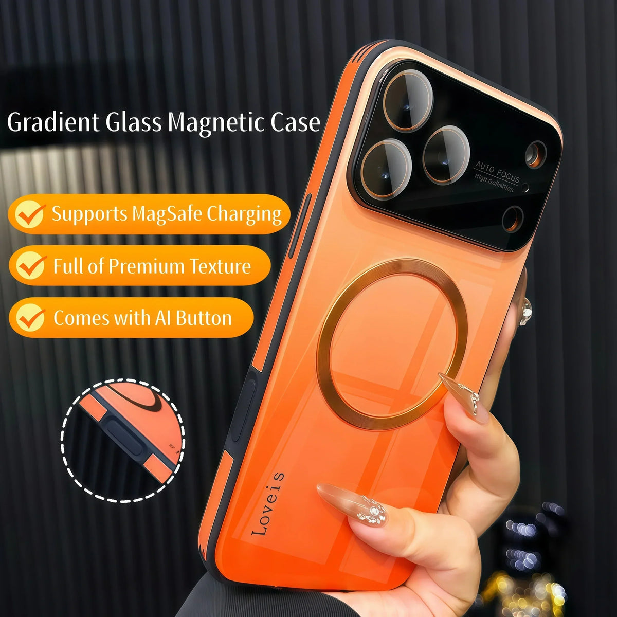 VistaVibe – Funda protectora de cristal con degradado estético