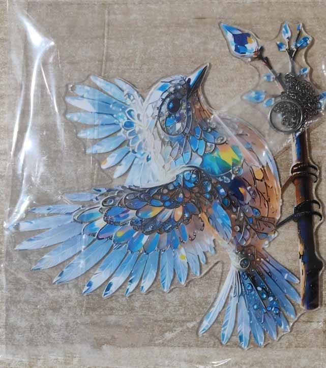 BlueWing Harmony – Doppelseitiger Acryl-Vogel
