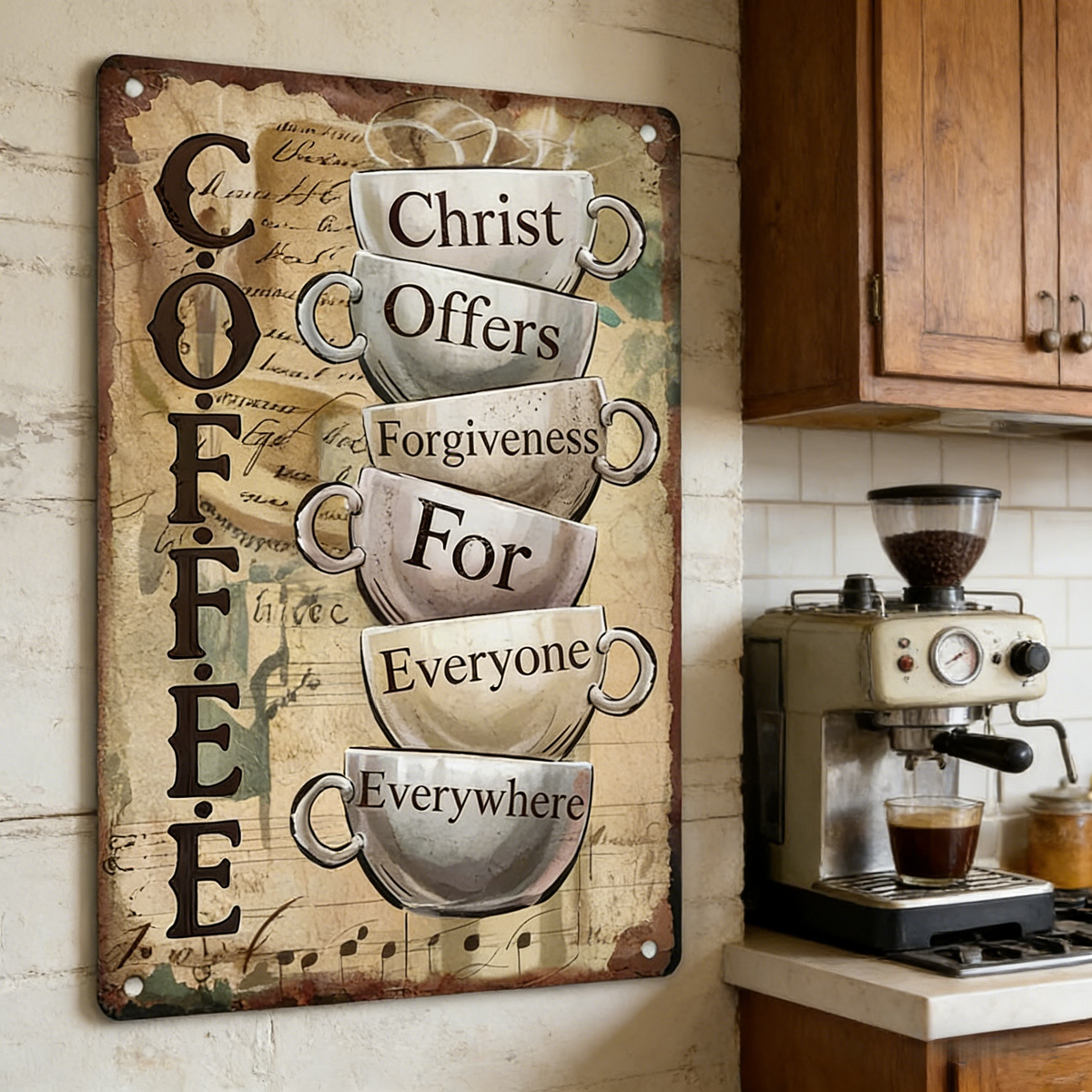 SoulLight – Placa de pared metálica inspirada en la fe