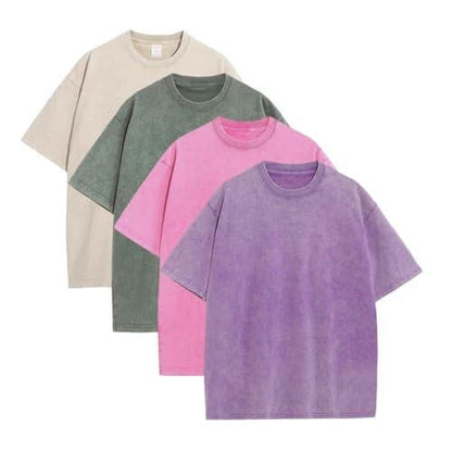 Oversoul – Camisetas desgastadas de corte holgado