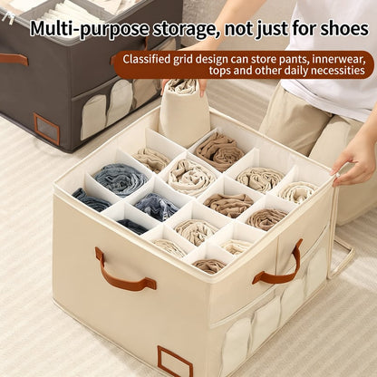 ShoeNest – Cajas Organizadoras Plegables de Tela para Zapatos