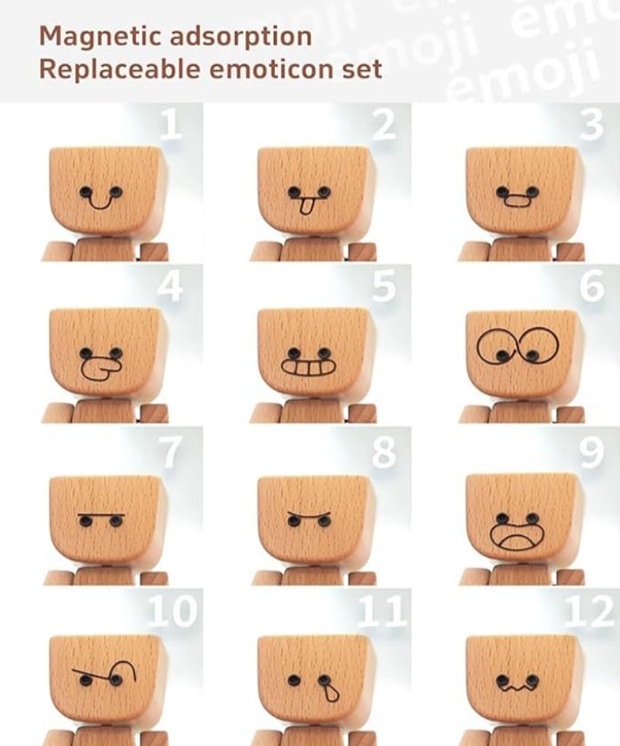 WoodyBuddy | Adorable cabezón de madera para decorar el salpicadero